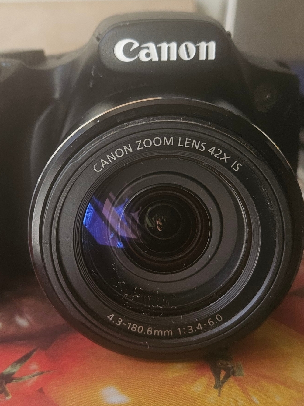 Canon Black Camera with 42x Zoom Lens